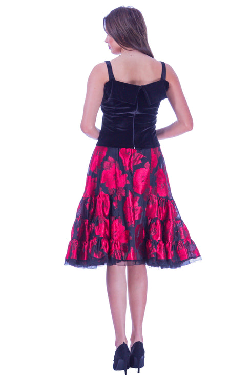 Bluza catifea cu broderie I-7